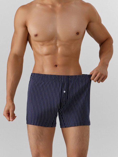 Трусы шорты мужские синие в полоску, фото 3 из 21