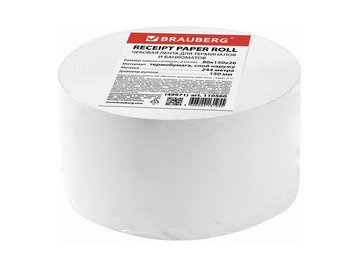 Чековая лента BRAUBERG 80 мм x 244 м 58 г/м2 110560