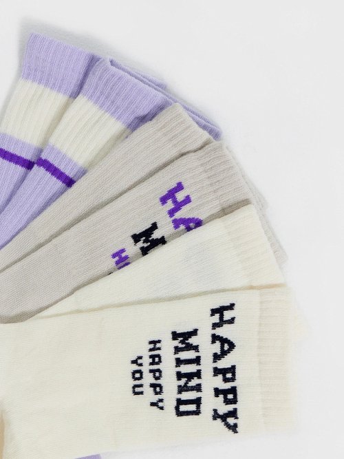 Носки женские мультипак (3 пары) в молочном и лавандовом цвете, фото 4 из 4