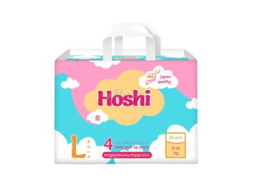 Детские подгузники-трусики HOSHI, размер L 4, 34 шт