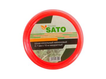 Шнур косильный нейлоновый 2,7мм х15м квадратный SATO TECHNO