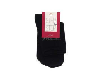 Носки женские STEP BY STEP рубчик, черный, размер 25, артикул 2с3325