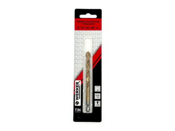 Сверло c 6гр.хв.1/4" по мет. 7,0мм (под шур-т) (HSS-TiN, 1шт) WERKER