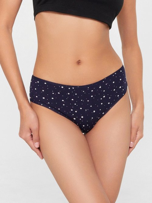 Трусы шорты женские синие с принтом "звезды", фото 2 из 15