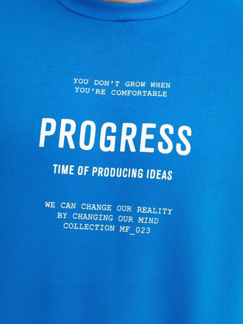 Джемпер мужской ультрасиний с печатью, фото 5 из 5