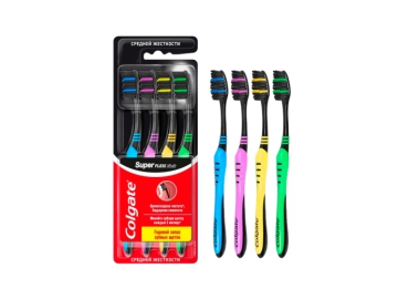 Зубная щетка COLGATE Super Flexi Black 4 шт