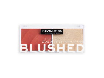 Палетка для макияжа лица RELOVE REVOLUTION Blushed Duo Blush & Highlighter Румяна и хайлайтер, тон Daydream