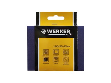 Губка абразивная 120х95х10 Р180 WERKER