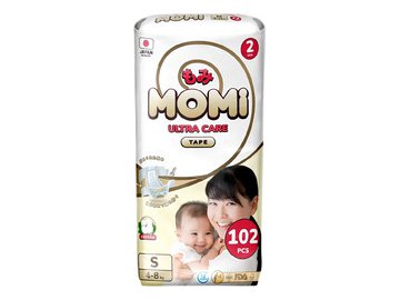 Подгузники Momi Ultra Care Mega pack S 4-8кг (102шт)