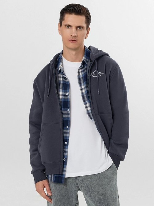 Жакет на молнии серый, фото 9 из 9