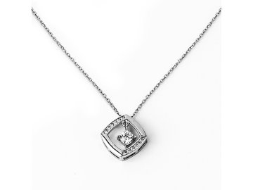 Колье, серебро 925 проба, вставка фианит