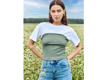 Джемпер женский бело-зеленый Марк Формель