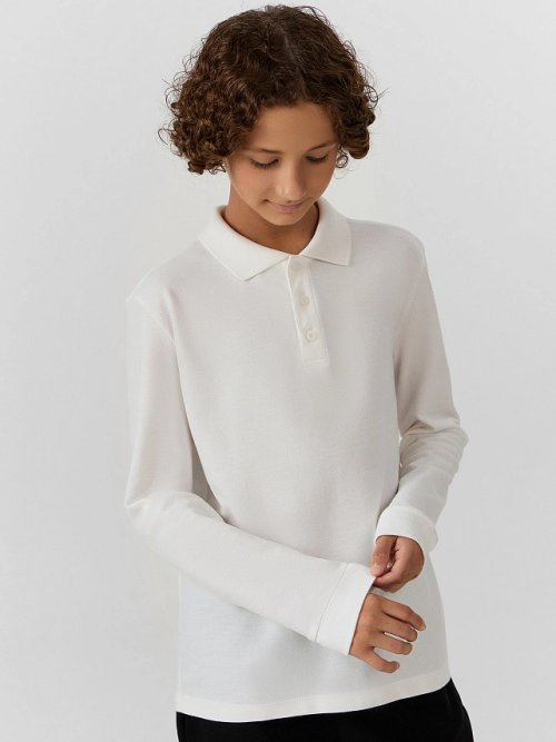 Поло для мальчиков белое, фото 5 из 10