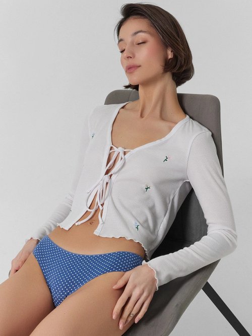 Трусы слипы женские синие с принтом, фото 7 из 24