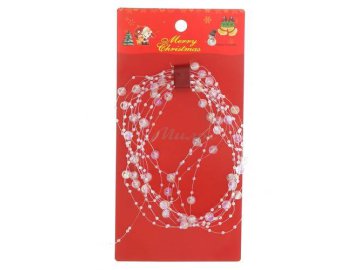 Украшение новогоднее Бусы белый, 4 м, арт. 7012307177