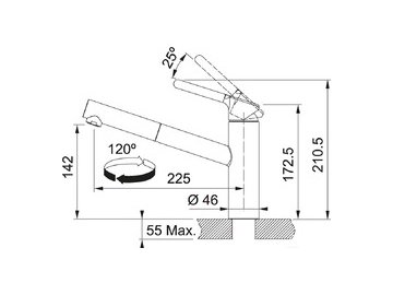Смеситель Franke Orbit Pull Out 115.0623.055