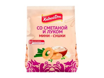 Мини-сушки Хлебный дом со сметаной и луком 180 г