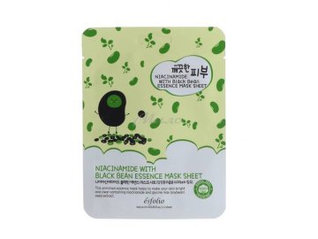 Маска тканевая  для лица ESFOLIO Niacinamide With Black Bean Essence Mask Sheet с ниацинамидом