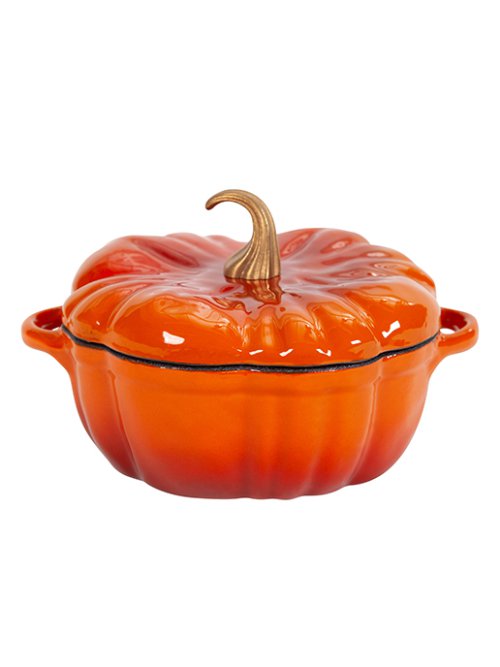 Кокотница чугунная эмалированная, Pumpkin-1, 0,5L, фото 8 из 14