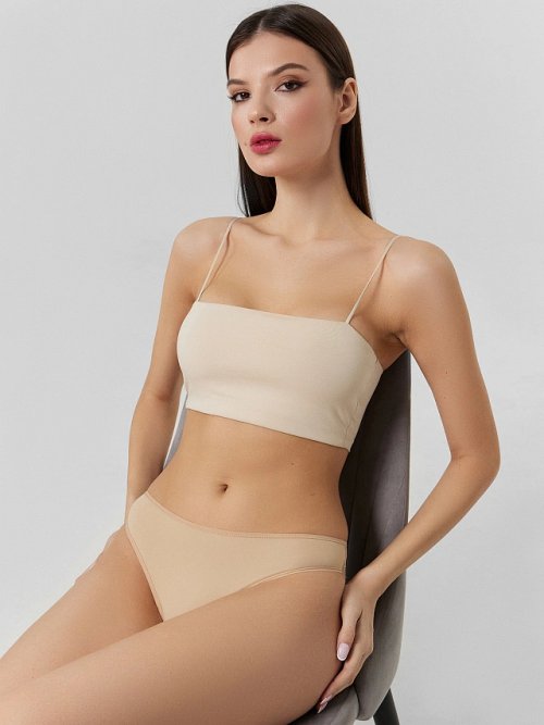 Трусы бразилиана женские бежевые, фото 7 из 24