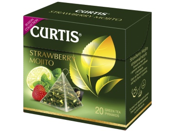 Чай"CURTIS"(Strawber.Mojito,зел.,пак)34г на акции в магазинах Евроопт