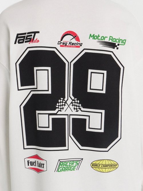 Лонгслив мужской белый "Motor racing", фото 5 из 6