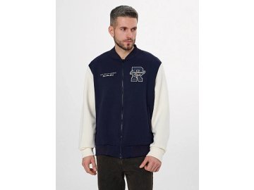 Теплая толстовка мужская синяя на молнии