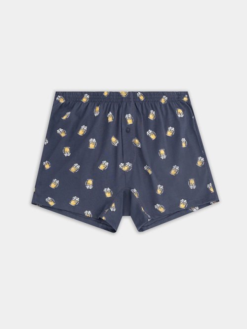 Трусы шорты мужские синие с узором, фото 7 из 21