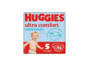 Подгузники для детей HUGGIES Ultra Comfort Giga Boy 5 (12-22 кг), 64 шт