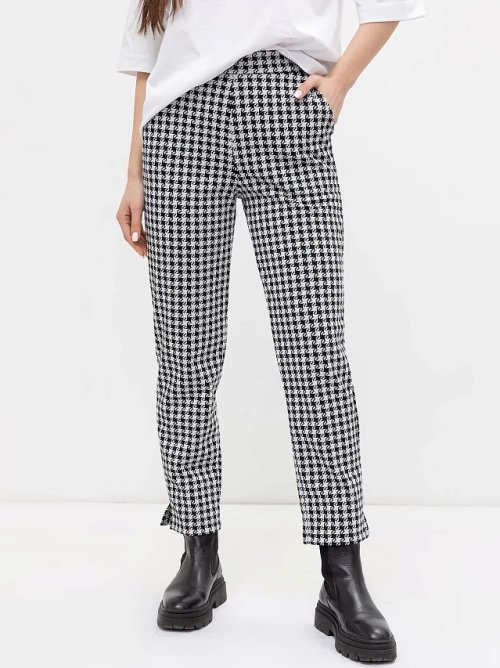 Брюки женские черные с принтом, фото 3 из 10