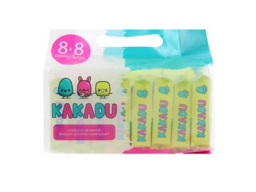 Салфетки влажные детские KAKADU антибактериальные, 8 х 8 шт