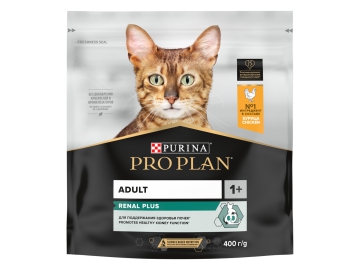 Корм Purina Pro Plan для взрослых кошек с высоким содержанием курицы, Renal Plus, 400 г