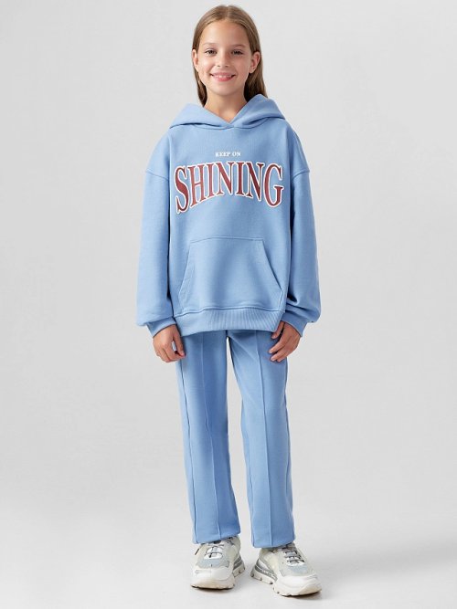 Брюки для девочек голубые, фото 3 из 8