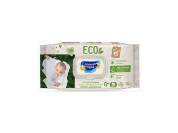 Салфетки влажные детские СОЛНЦЕ И ЛУНА С экстрактом липы, 100 шт