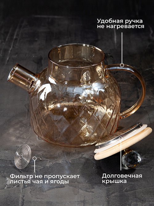 Чайник заварочный Crystal Wood 0,9L, фото 6 из 39