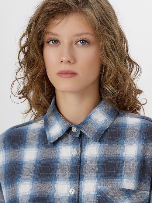 Рубашка женская в клетку, фото 4 из 8