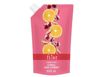 Мыло жидкое FLIRT Сitrus and Сherry дой-пак, 500 мл