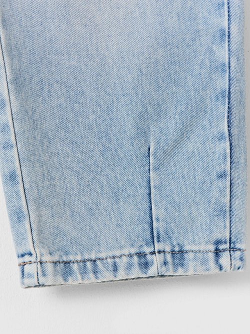 Джинсы для девочек barrel fit голубые, фото 6 из 10