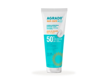 Крем солнезащит для лица и области декольте SPF50+, AGRADO 75 мл