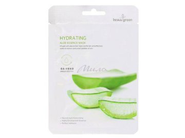 Мила акции Ляховичи - Маска тканевая для лица BEAUUGREEN Hydrating Aloe Essence Mask увлажняющая с экстрактом алоэ