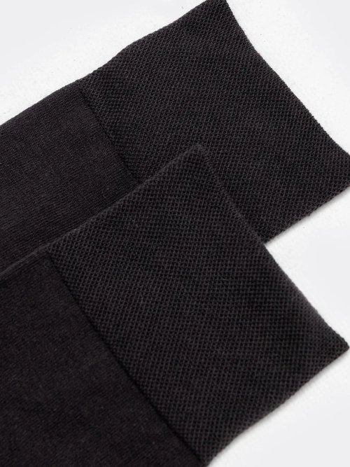 Высокие носки мужские теплые в сером цвете, фото 4 из 4