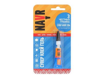 СУПЕР КЛЕЙ ГЕЛЬ NAVR 3Г БЛИСТЕР Мила