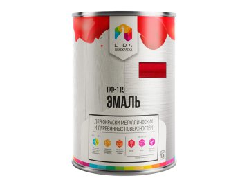 Эмаль ПФ-115 красная LIDA 1кг на акции в магазинах Ома