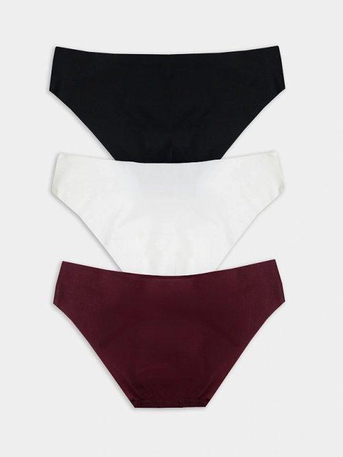 Мультипак слип бикини (3 шт.) из микрофибры в бело-розовых оттенках, фото 9 из 30