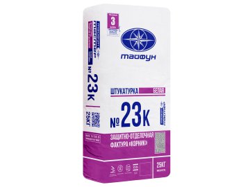 Декоративная штукатурка Тайфун Мастер 23К-2 (фактура "корник" 1.5 мм) белая, 25 кг