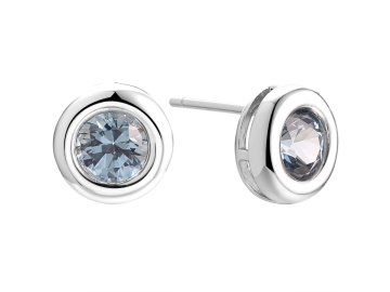 Серьги пусеты Fresh Jewelry, серебро 925 проба, вставка шпинель