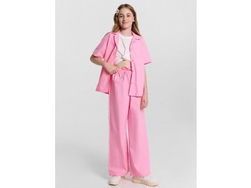 Брюки для девочек розовые в полоску Марк Формель