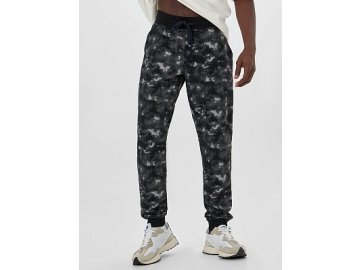 Брюки мужские черные с обработкой тай-дай