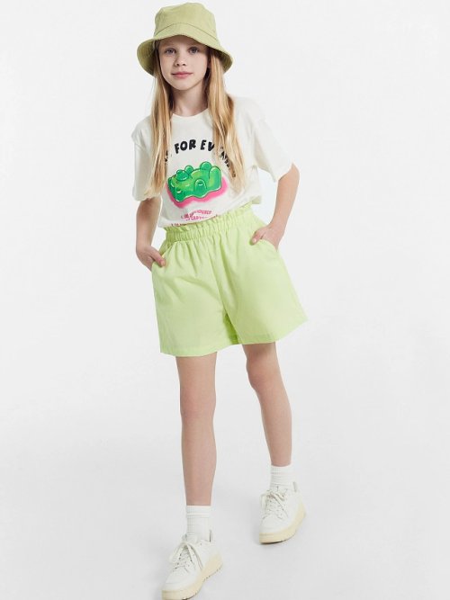 Шорты для девочек в зеленом цвете, фото 1 из 5