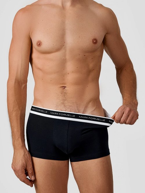 Мужские трусы-боксеры мультипак (2 шт.) в черном цвете, фото 4 из 30